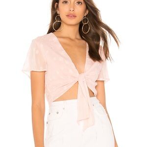 Superdown Star Top XS AYLIN STAR EMBELLISHED TIE
CROP TOP